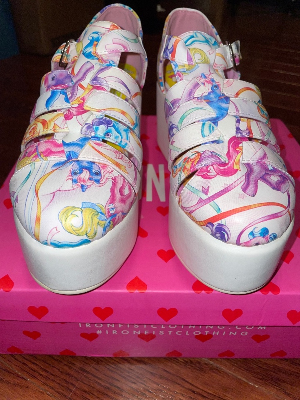 Iron Fist My Little Pony Flatform Sandals Merry Go Round *flawed women’s size 6